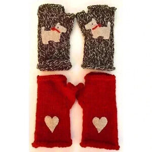 Children’s Hand  knit Fingerless Mittens, Brand New by Jack and Willa Designs